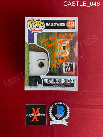 CASTLE_046 - Halloween 1461 Michael Behind Hedge Hot Topic Scare Fair '23 Exclusive Funko Pop! Autographed By Nick CastleÊ