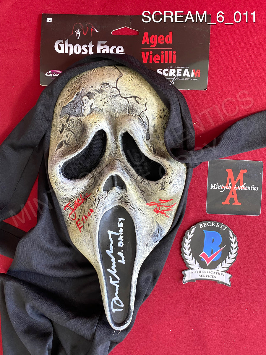 SCREAM_6_011 - Ghost Face Fun World Aged Mask Autographed By
