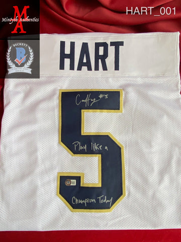 HART_001 - Notre Dame Custom Jersey Autographed By Cam Hart
