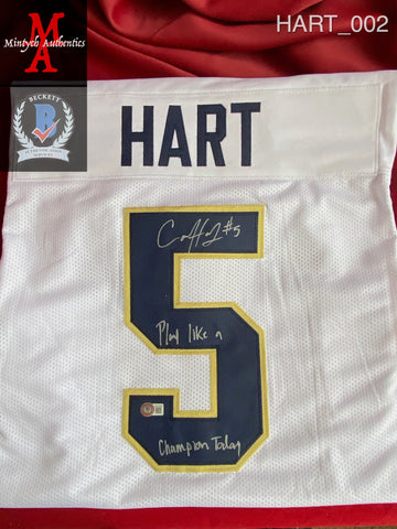HART_002 - Notre Dame Custom Jersey Autographed By Cam Hart