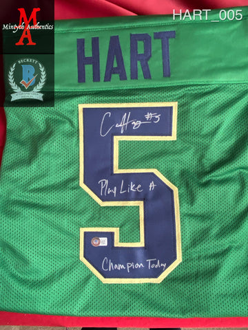 HART_005 - Notre Dame Custom Jersey Autographed By Cam Hart