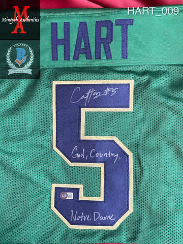 HART_009 - Notre Dame Custom Jersey Autographed By Cam Hart