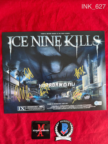 INK_627 - 11x14 Photo Autographed By Ice Nine Kills members Spencer Charnas, Dan Sugarman, Joe Occhiuti, Ricky Armellino & Patrick Galante