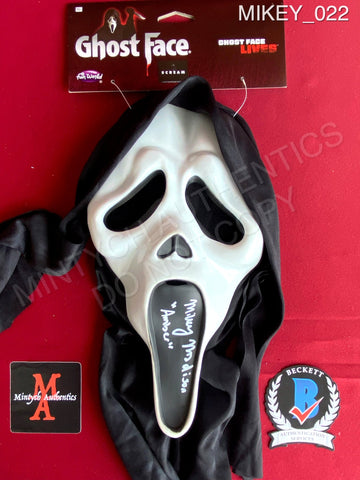 MIKEY_022 - Ghost Face Fun World Mask Autographed By Mikey Madison