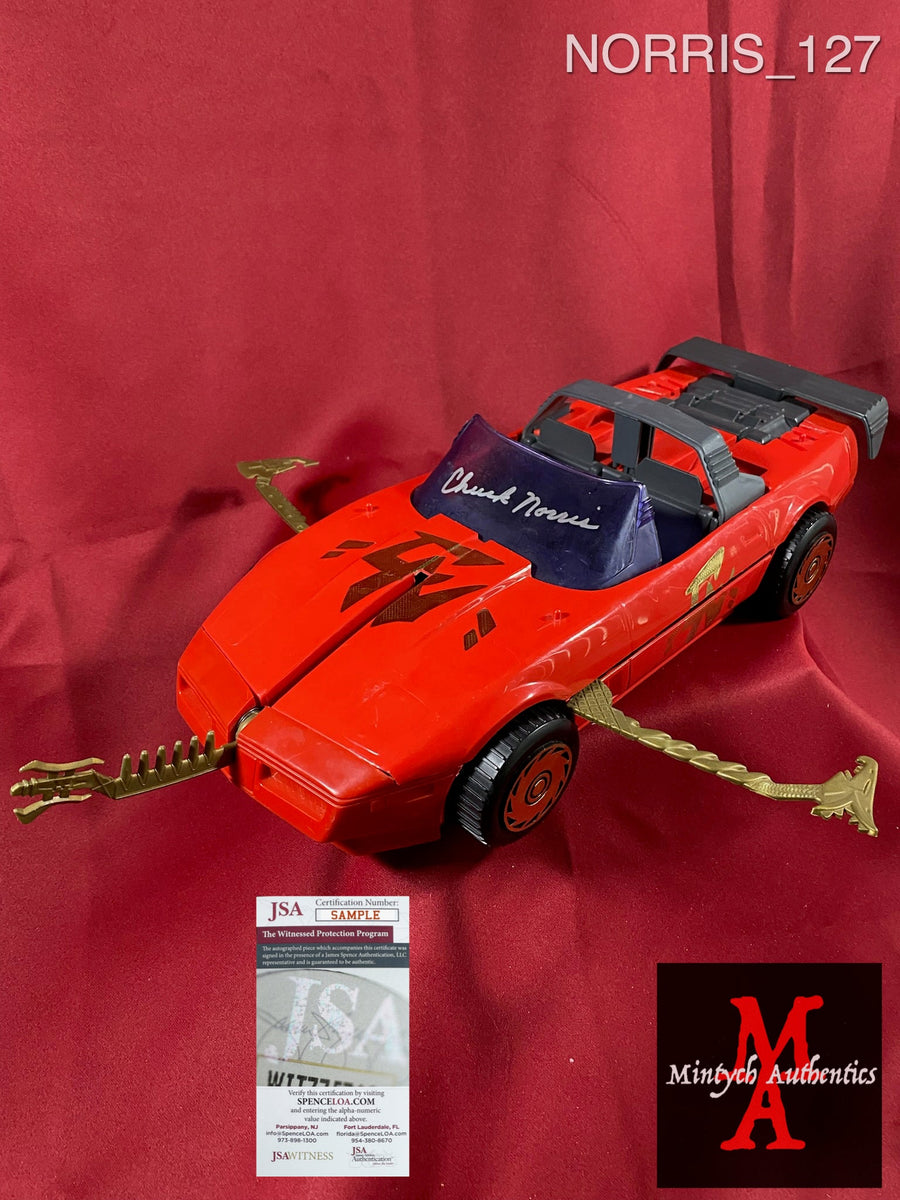 NORRIS_127 - Chuck Norris Karate Corvette Toy Car Autographed By