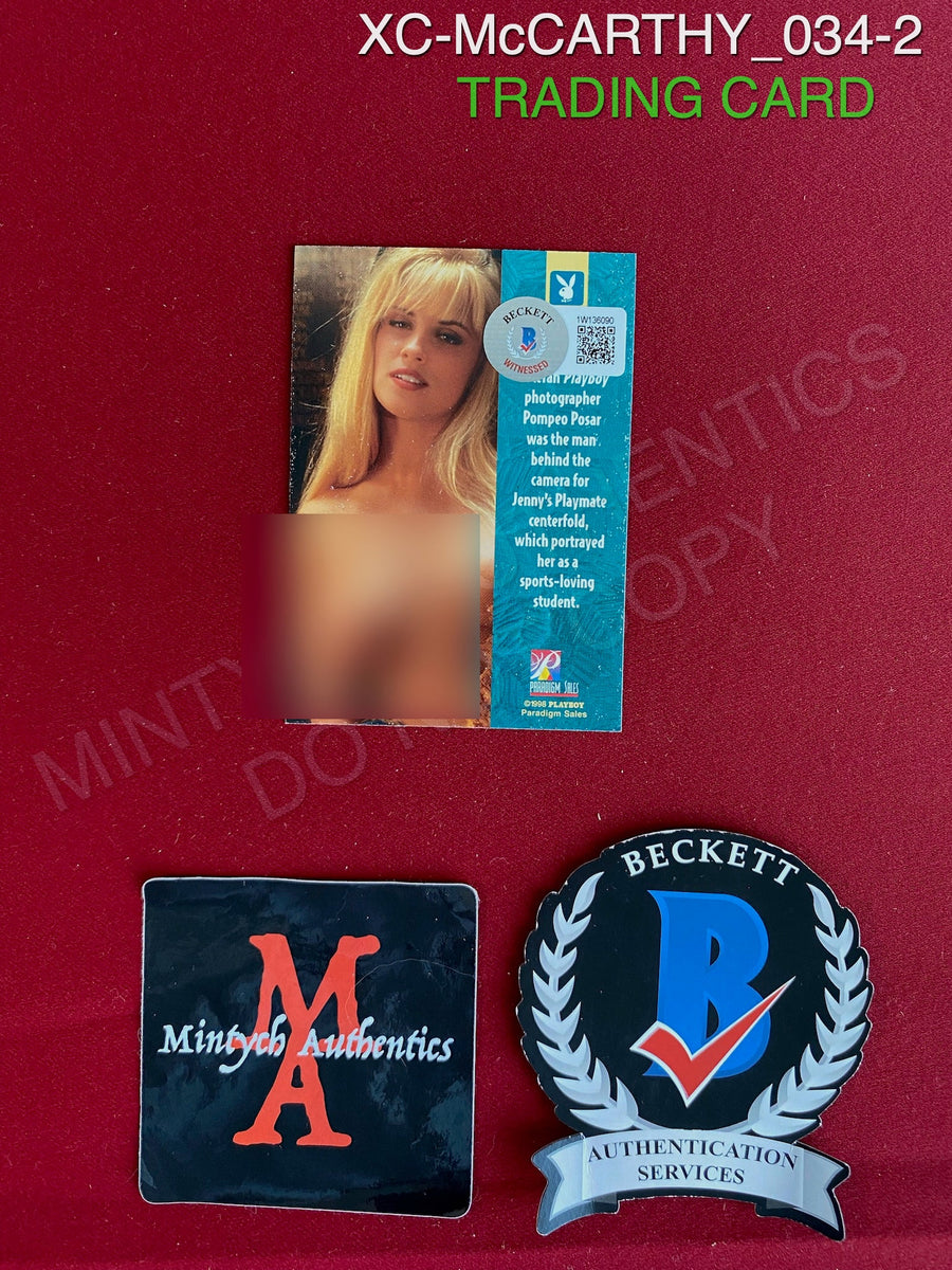 XC-McCARTHY_034 - Playboy Trading Card Autographed By Jenny
