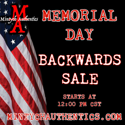 MEMORIAL DAY BACKWARDS SALE