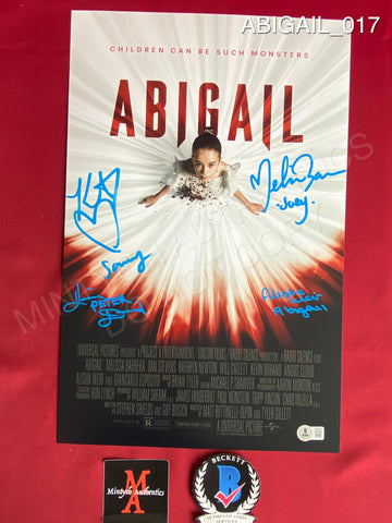 ABIGAIL_017 - 11x17 Photo Autographed By Alisha Weir, Kevin Durand, Melissa Barrera & Kathryn Newton