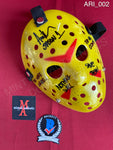 ARI_002 - Jason Voorhees Hockey Mask Mask Autographed By Ari Lehman