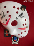ARI_007 - Jason Voorhees Hockey Mask Mask Autographed By Ari Lehman