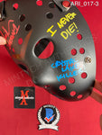 ARI_017 - Jason Voorhees Hockey Mask Mask Autographed By Ari Lehman