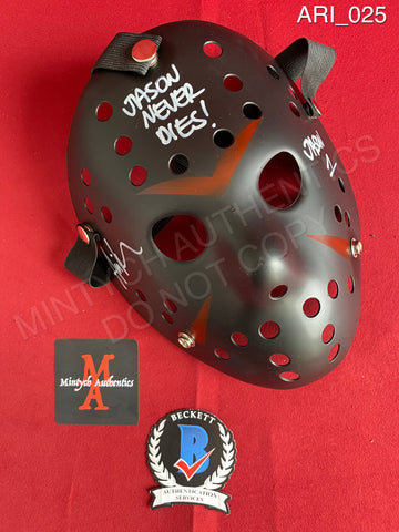 ARI_025 - Jason Voorhees Hockey Mask Mask Autographed By Ari Lehman