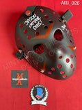ARI_026 - Jason Voorhees Hockey Mask Mask Autographed By Ari Lehman