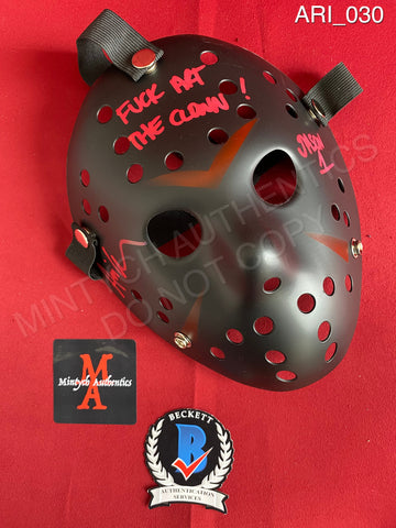 ARI_030 - Jason Voorhees Hockey Mask Mask Autographed By Ari Lehman