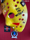 ARI_032 - Jason Voorhees Hockey Mask Mask Autographed By Ari Lehman