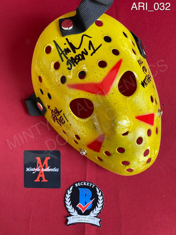 ARI_032 - Jason Voorhees Hockey Mask Mask Autographed By Ari Lehman