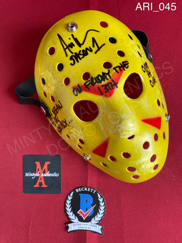 ARI_045 - Jason Voorhees Hockey Mask Mask Autographed By Ari Lehman