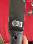 ARI_113 - Black Steel 18" Machete Autographed By Ari Lehman