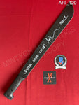 ARI_120 - Black Steel 18" Machete Autographed By Ari Lehman