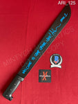 ARI_125 - Black Steel 18" Machete Autographed By Ari Lehman