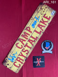 ARI_161 - Camp Crystal Lake Metal Sign Autographed By Ari Lehman