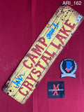 ARI_162 - Camp Crystal Lake Metal Sign Autographed By Ari Lehman
