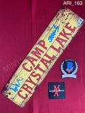 ARI_163 - Camp Crystal Lake Metal Sign Autographed By Ari Lehman