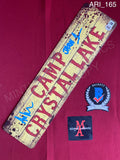 ARI_165 - Camp Crystal Lake Metal Sign Autographed By Ari Lehman