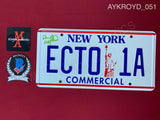 AYKROYD_051 - Ghostbusters ECTO 1A White License Plate Autographed By Dan Aykroyd