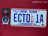 AYKROYD_052 - Ghostbusters ECTO 1A White License Plate Autographed By Dan Aykroyd