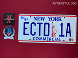AYKROYD_056 - Ghostbusters ECTO 1A White License Plate Autographed By Dan Aykroyd