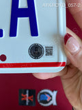AYKROYD_057 - Ghostbusters ECTO 1A White License Plate Autographed By Dan Aykroyd