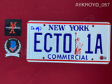 AYKROYD_057 - Ghostbusters ECTO 1A White License Plate Autographed By Dan Aykroyd