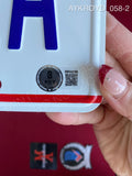 AYKROYD_058 - Ghostbusters ECTO 1A White License Plate Autographed By Dan Aykroyd
