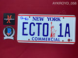 AYKROYD_058 - Ghostbusters ECTO 1A White License Plate Autographed By Dan Aykroyd
