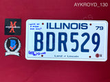 AYKROYD_130 - The Blues Brothers BDR529 License Plate Autographed By Dan Aykroyd