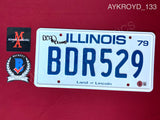 AYKROYD_133 - The Blues Brothers BDR529 License Plate Autographed By Dan Aykroyd