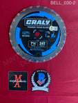 BELL_030 - Real 7" Black Steel Saw Blade Autographed By Tobin Bell