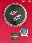BELL_041 - Real 7" Black Steel Saw Blade Autographed By Tobin Bell