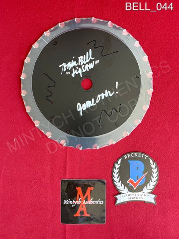 BELL_044 - Real 7" Black Steel Saw Blade Autographed By Tobin Bell