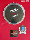 BELL_045 - Real 7" Black Steel Saw Blade Autographed By Tobin Bell