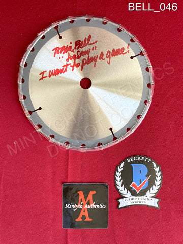 BELL_046 - Real 7" Black Steel Saw Blade Autographed By Tobin Bell