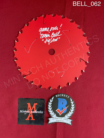 BELL_062 - Real 7" Steel Saw Blade Steel Saw Blade Autographed By Tobin Bell