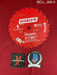 BELL_069 - Real 7" Steel Saw Blade Steel Saw Blade Autographed By Tobin Bell