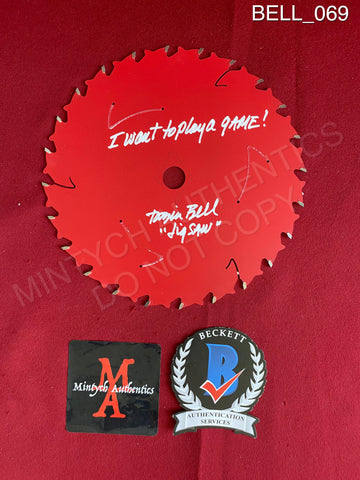 BELL_069 - Real 7" Steel Saw Blade Steel Saw Blade Autographed By Tobin Bell