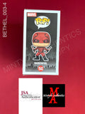 BETHEL_003 - Daredevil 1543 Daredevil Funko Pop! Autographed By Wilson Bethel