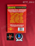 BTTF_050 - Universal Back To The Future Prop Replica Greys Sports Almanac Book Autographed By Michael J. Fox & Christopher Lloyd