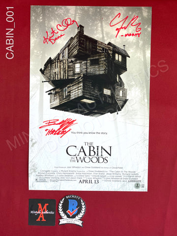 CABIN_001 - 11x17 Photo Autographed By Bradley Whitford & Kristen Connolly & Fran Kranz