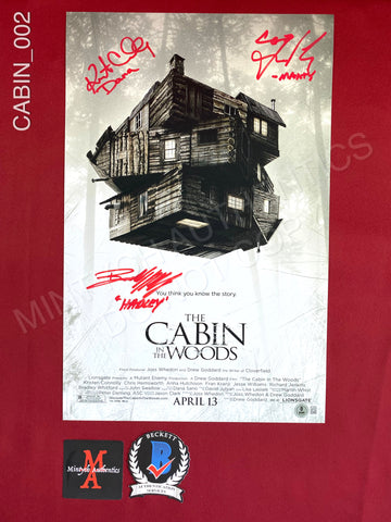 CABIN_002 - 11x17 Photo Autographed By Bradley Whitford & Kristen Connolly & Fran Kranz
