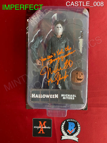 CASTLE_008 - Michael Myers "Scream Greats" 8" Trick or Treat Studios  Figure (IMPERFECT) Autographed By Nick Castle
